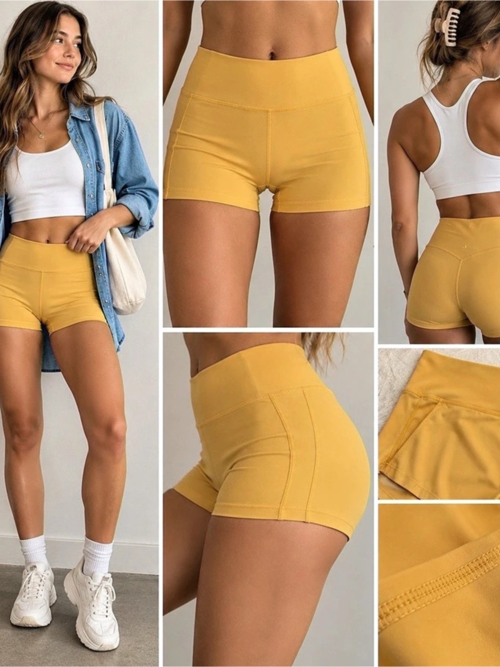 Yellow Athletic Shorts